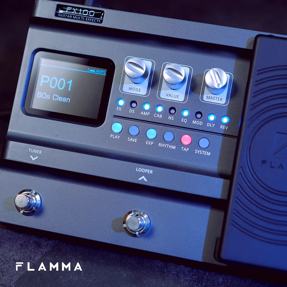 FLAMMA FX100 - MULTI EFEITOS COM PEDAL DE EXPRESSÃO