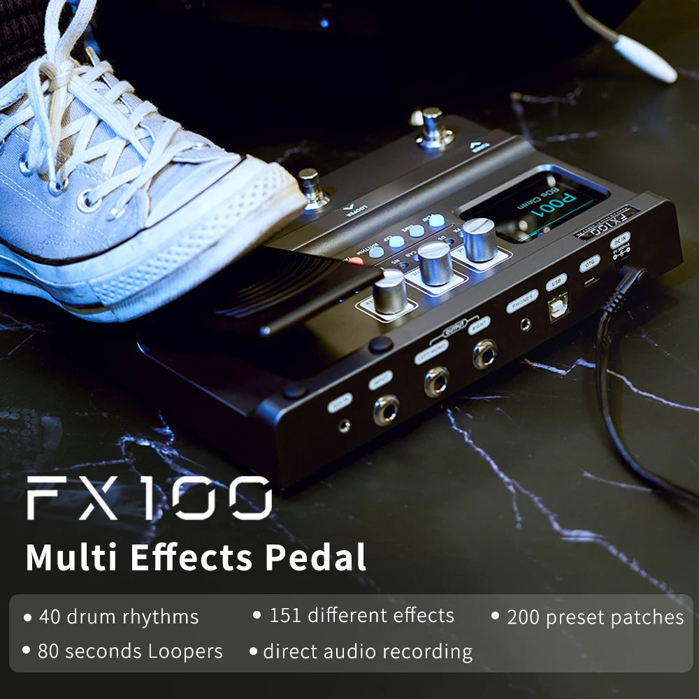 FLAMMA FX100 - MULTI EFEITOS COM PEDAL DE EXPRESSÃO