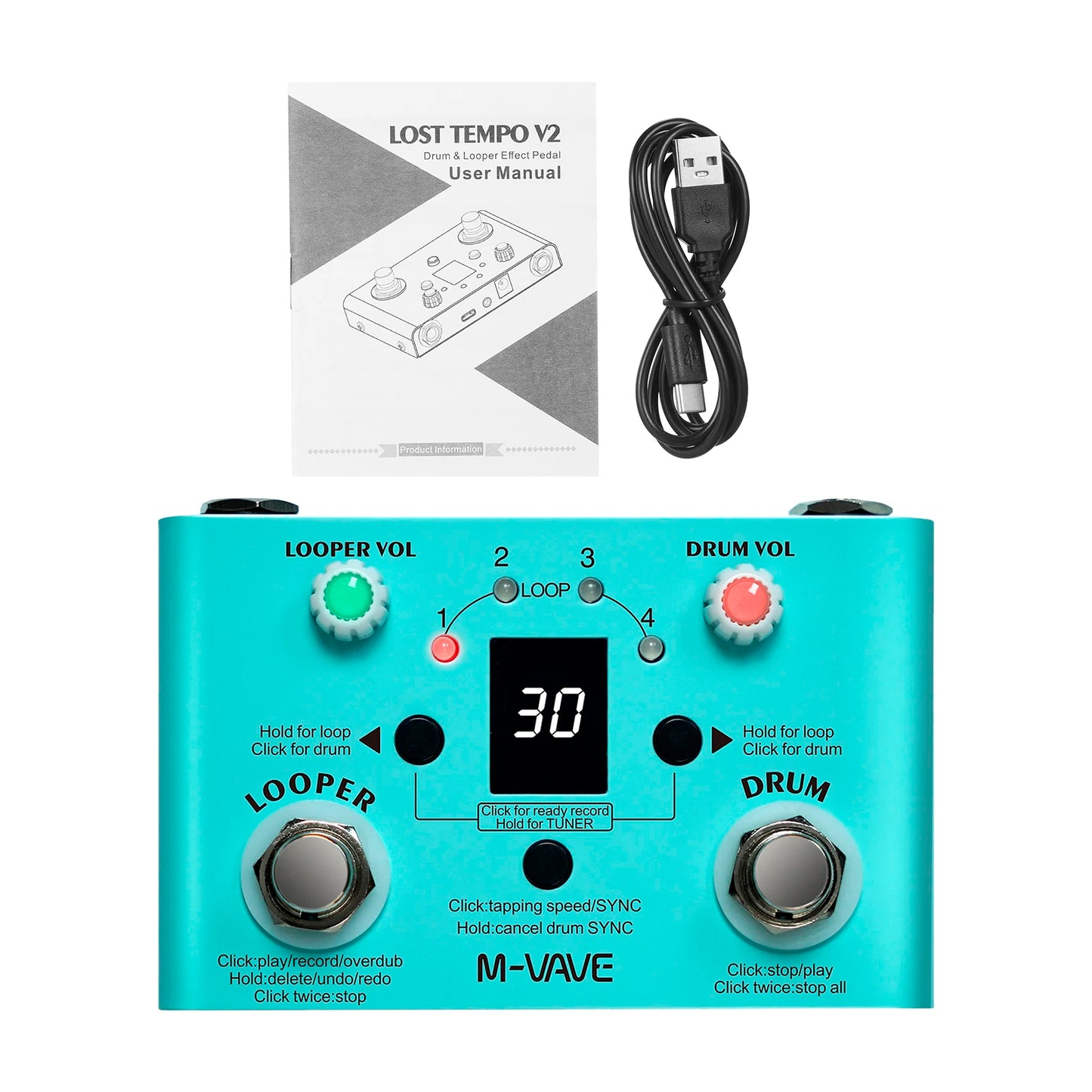 M-VAVE LOOPER E DRUM MACHINE