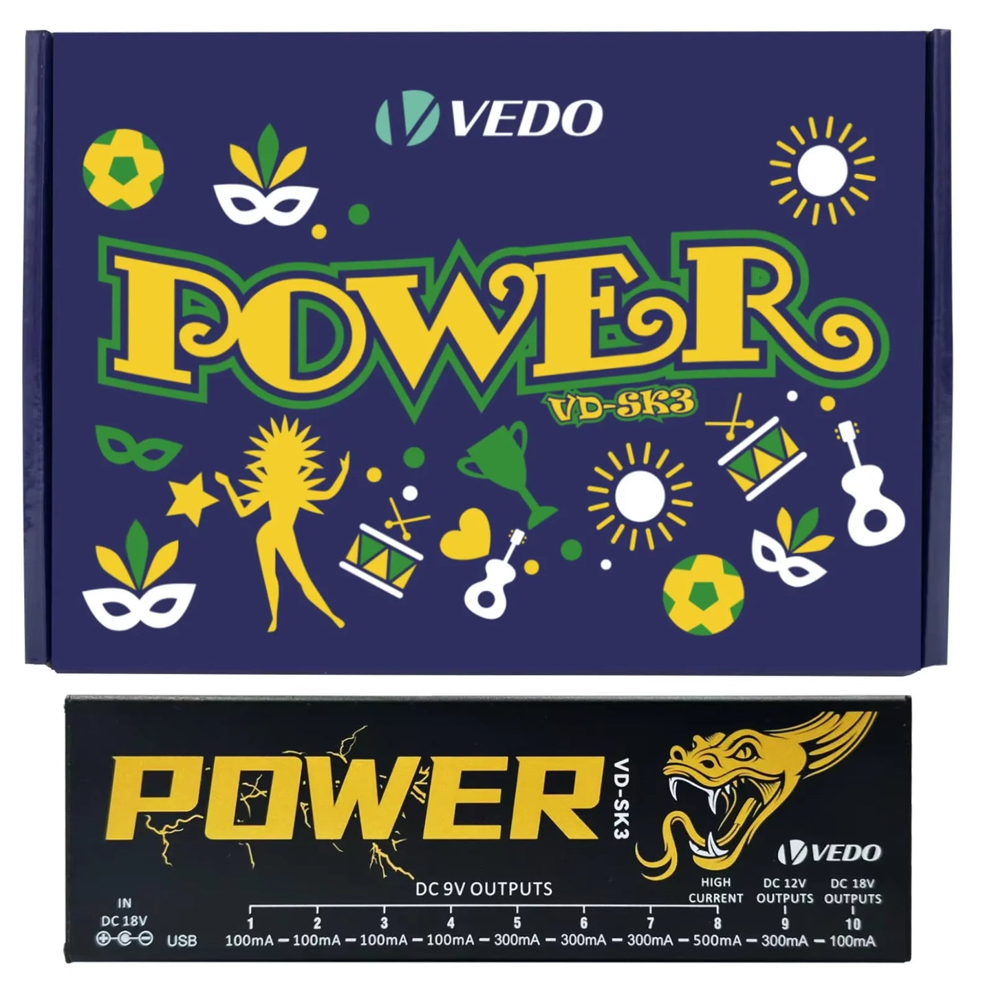 VEDO VD-SK3 FONTE DE ALIMENTAÇÃO 9V-12V-18V